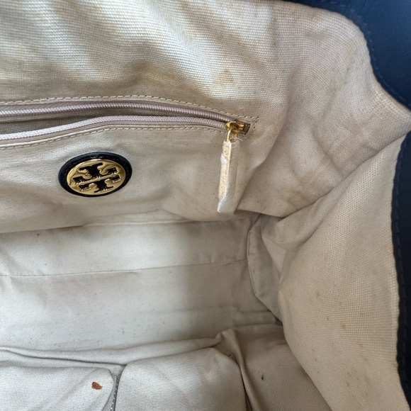 Tory Burch Black Patent Leather Trim Nylon Tote 14” L x 11” H x 5” D, 8.5” - Picture 13 of 14